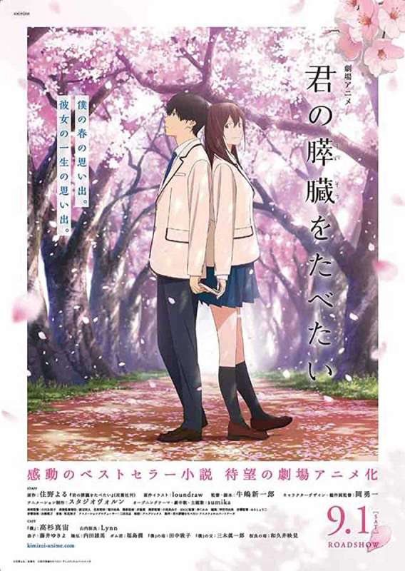 فيلم Kimi no Suizou wo Tabetai 2018 مترجم فيلم Kimi no Suizou wo Tabetai 2018 مترجم